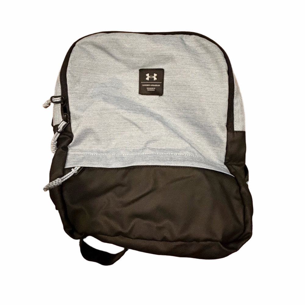 Under Armour Men’s Light Gray and Black Backpack